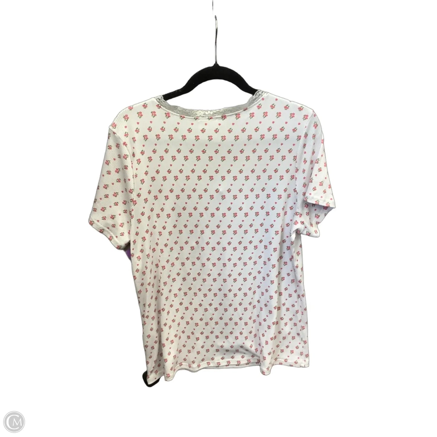Top Short Sleeve By Free Kisses In White, Size: 1x