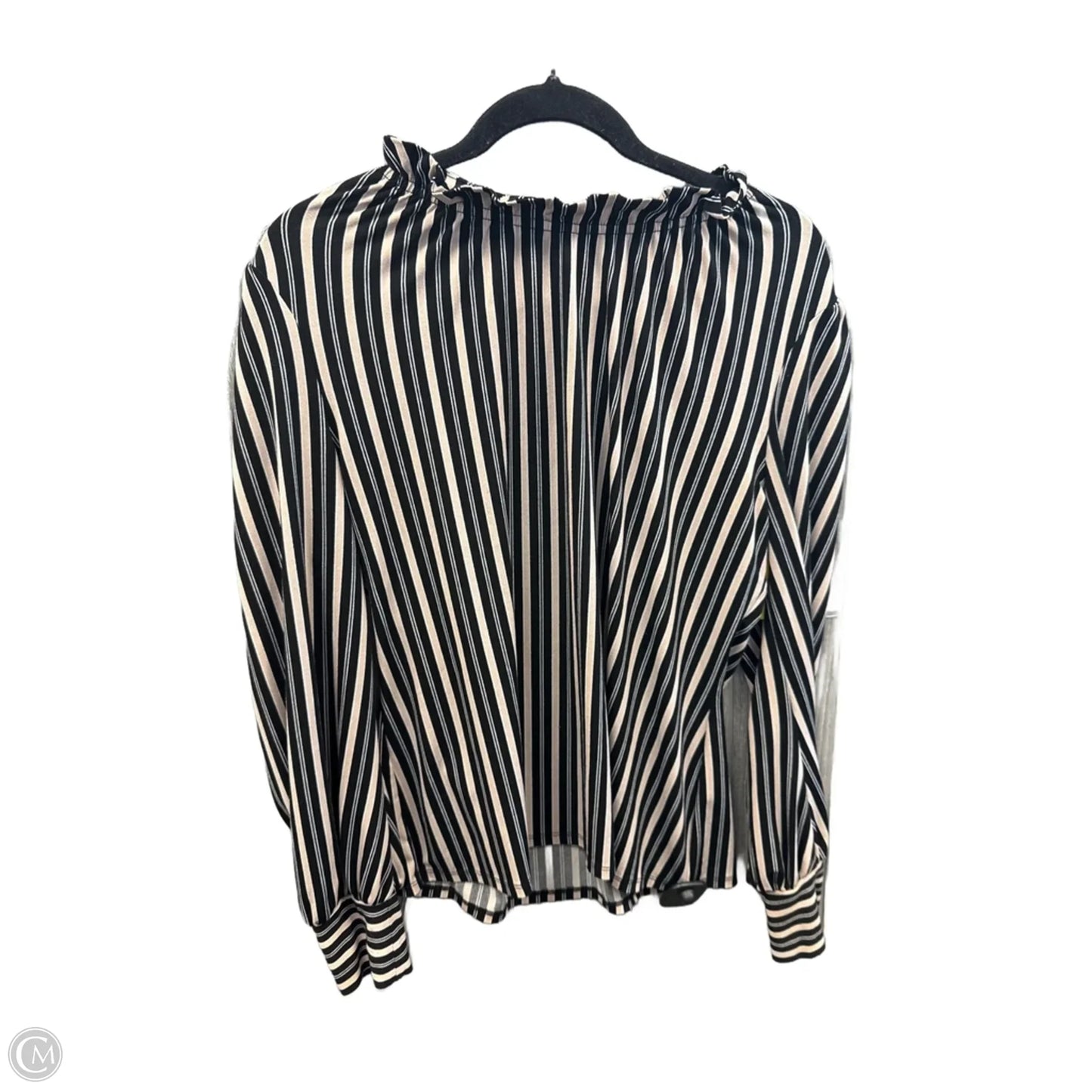 Top Long Sleeve By Adrianna Papell In Striped Pattern, Size: M