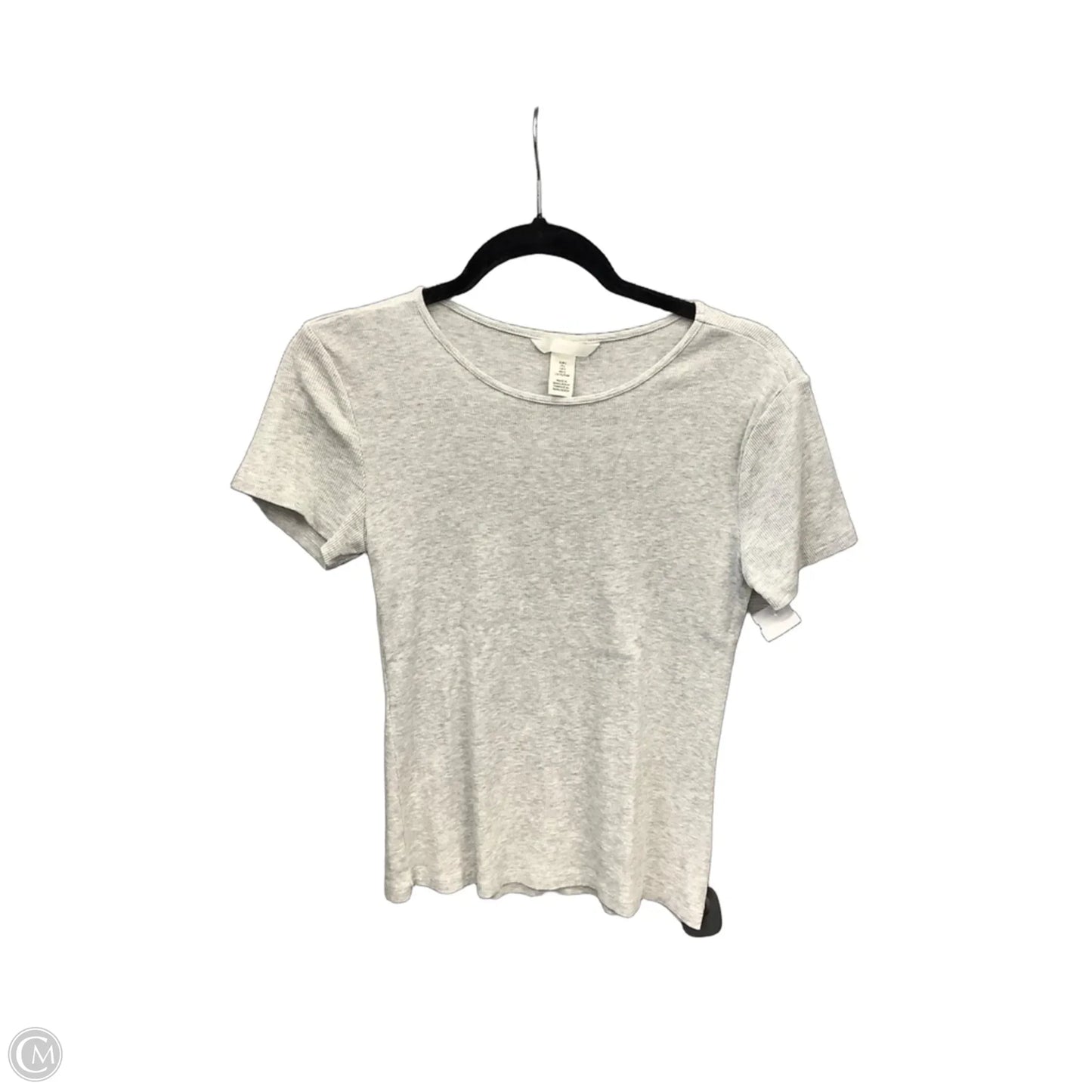 Top Short Sleeve Basic By H&m In Grey, Size: L