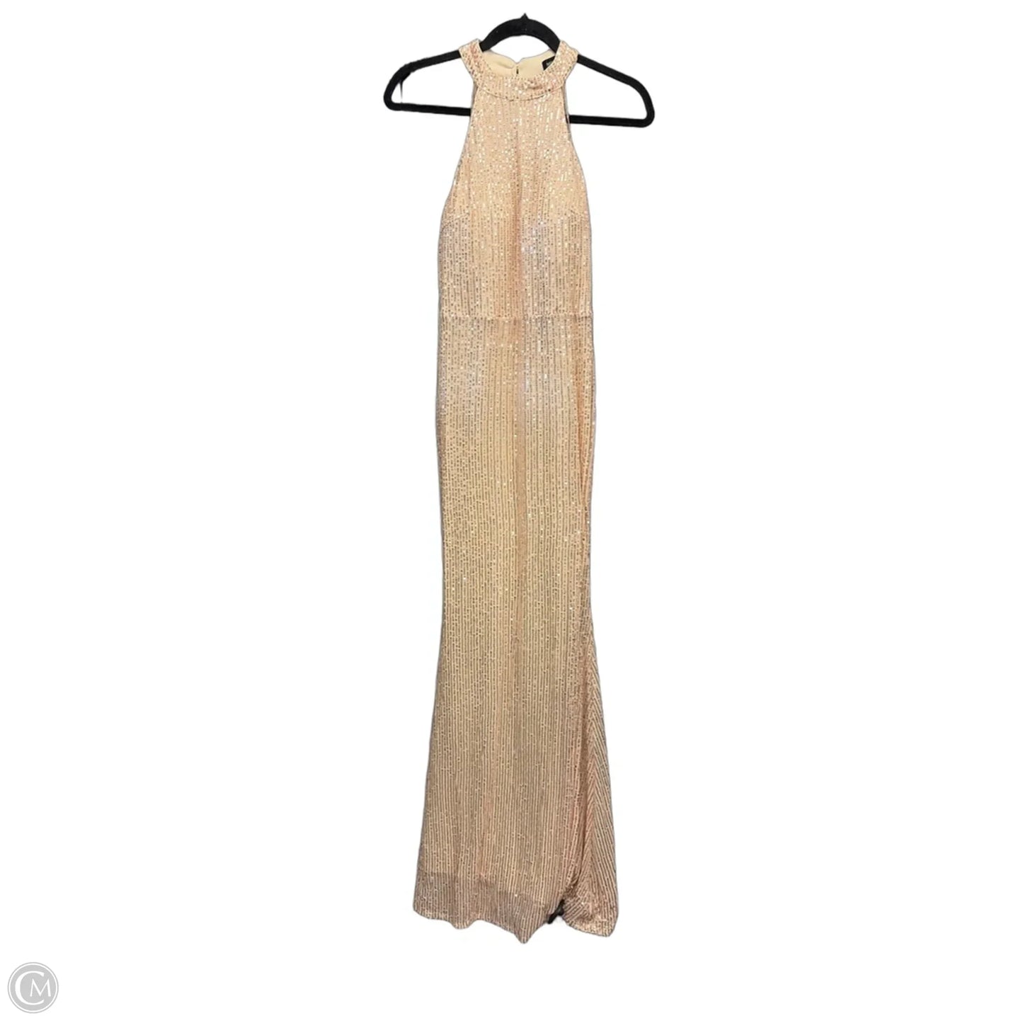 Dress Party Long By Clothes Mentor In Gold, Size: S