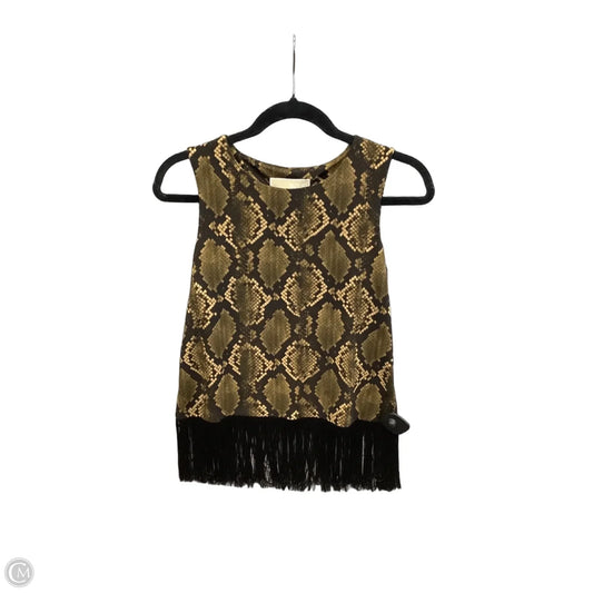 Top Sleeveless By Michael By Michael Kors In Black & Gold, Size: S