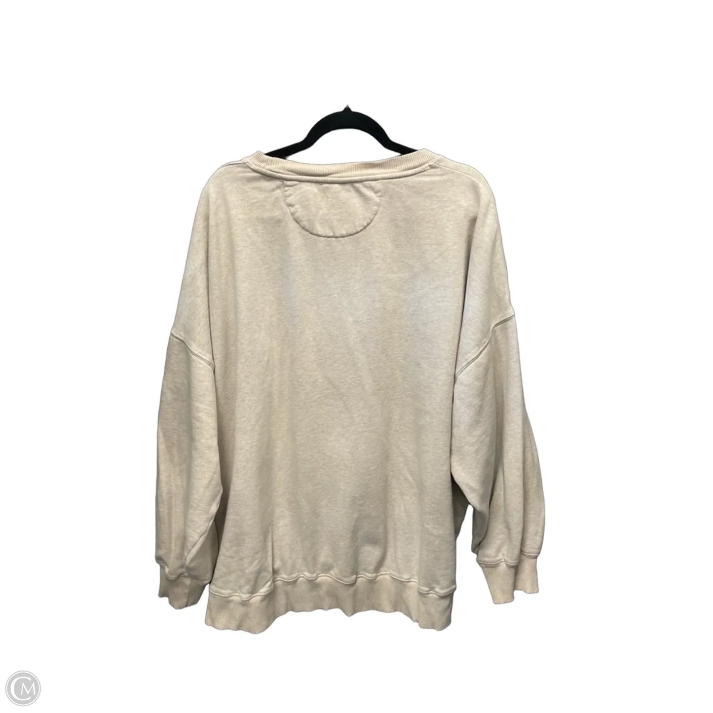 Sweatshirt Crewneck By American Eagle In Cream, Size: Xxl