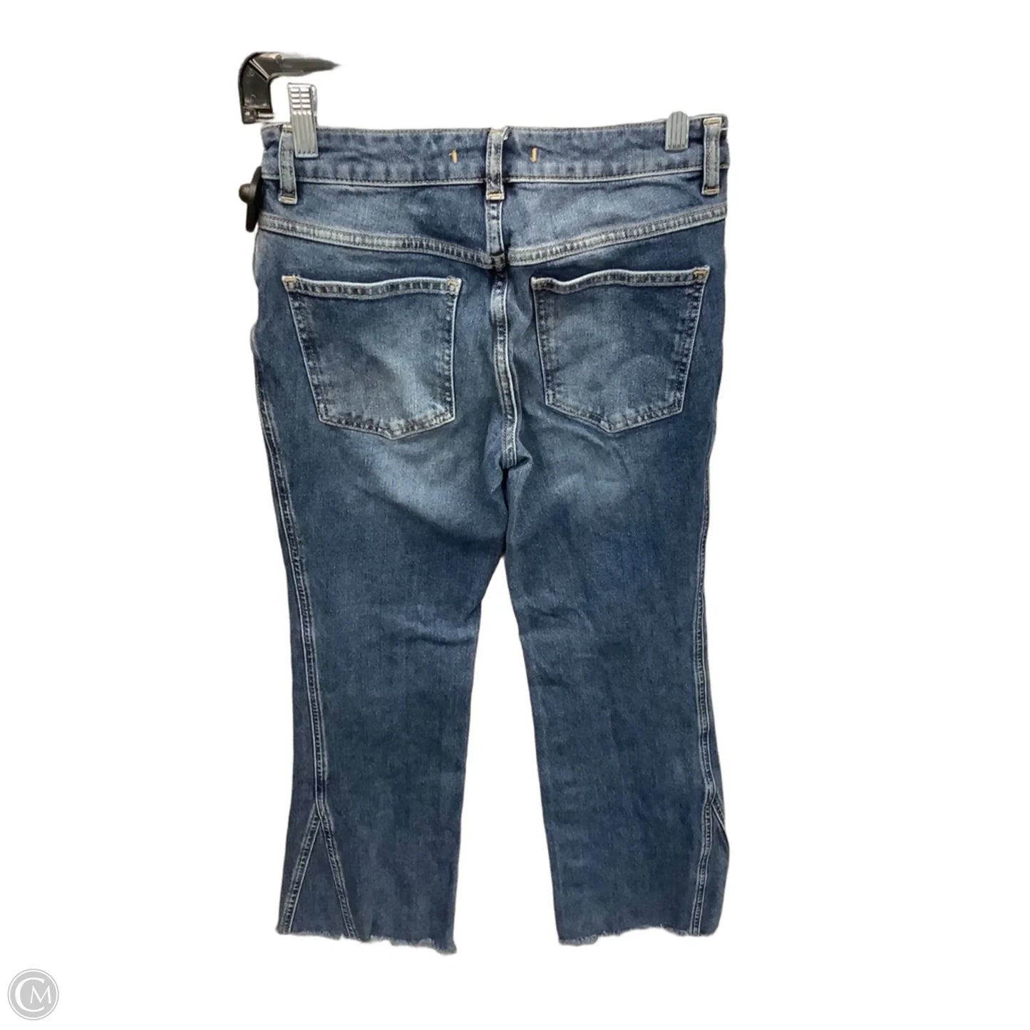 Jeans Cropped By Free People In Blue Denim, Size: 0