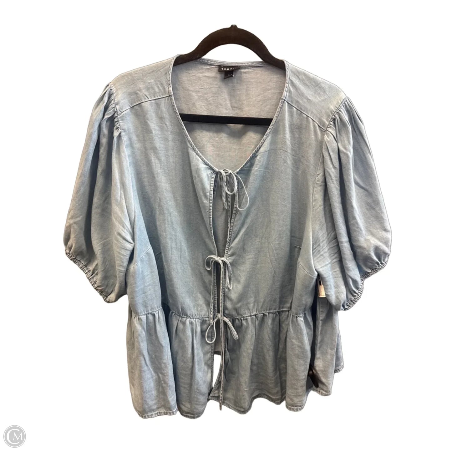 Top Short Sleeve By Torrid In Blue, Size: L