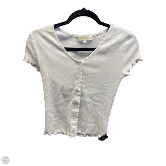 Top Short Sleeve By Clothes Mentor In White, Size: M