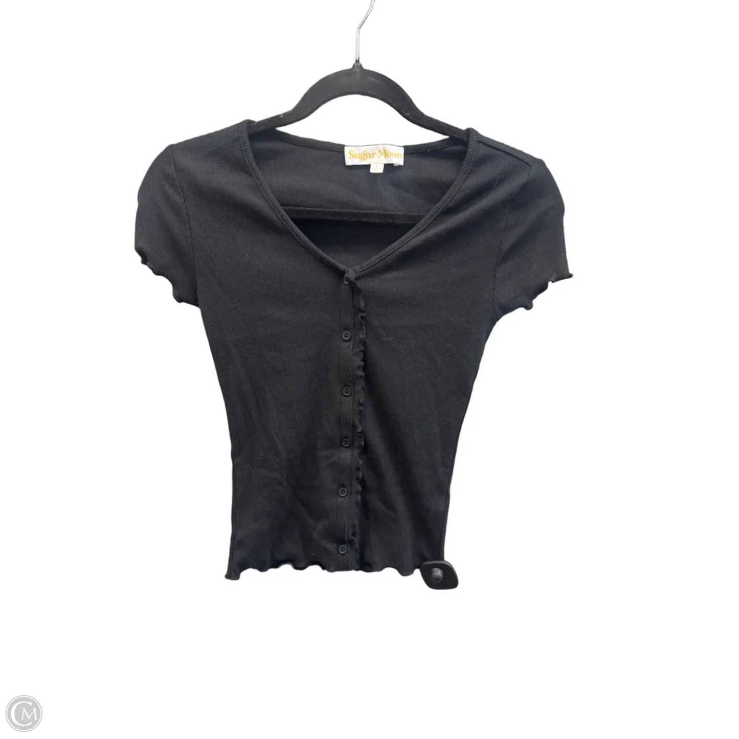 Top Short Sleeve By Clothes Mentor In Black, Size: S