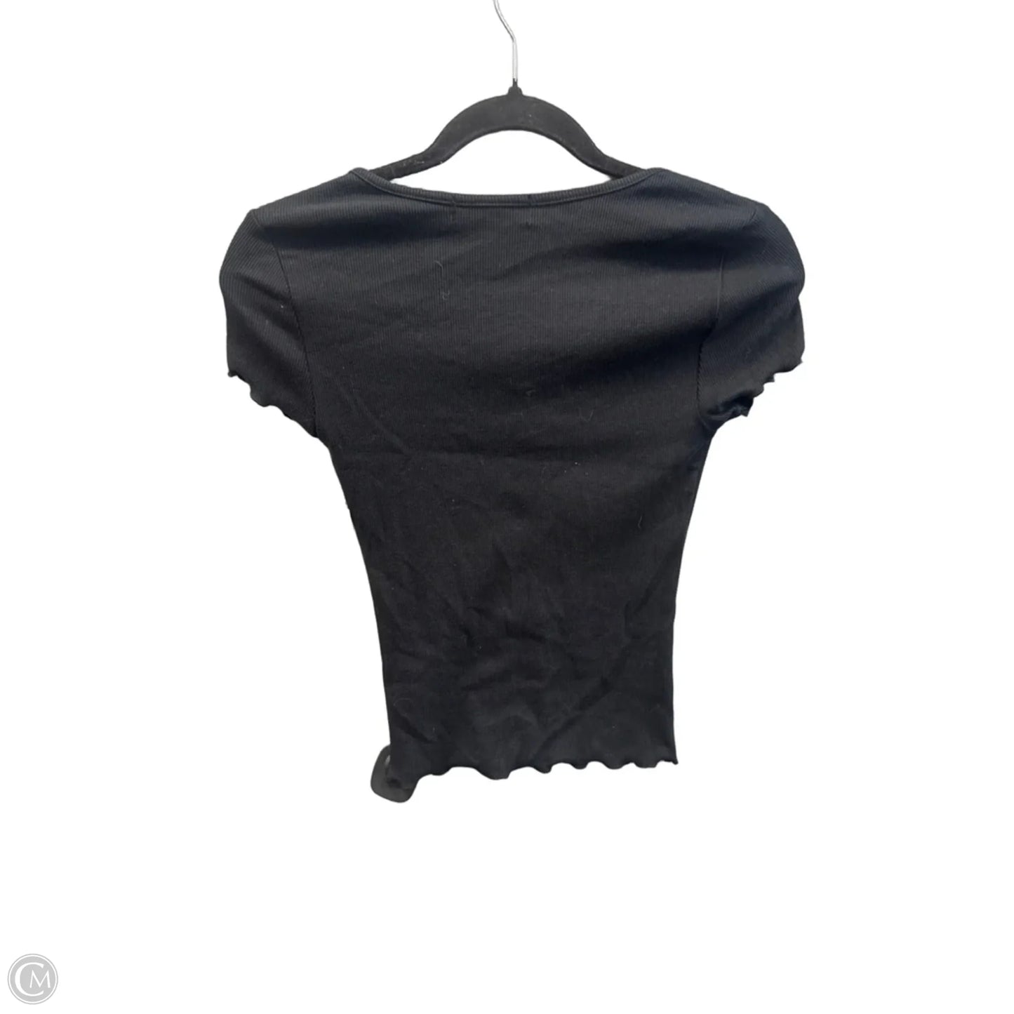 Top Short Sleeve By Clothes Mentor In Black, Size: S