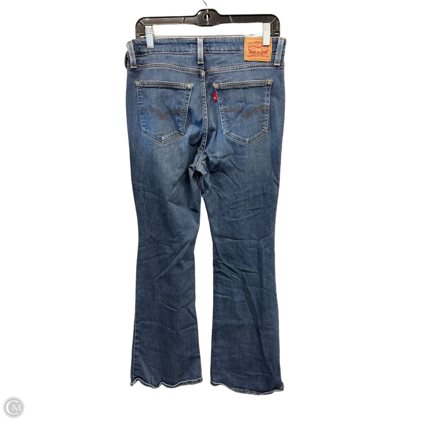 Jeans Flared By Levis In Blue Denim, Size: 12