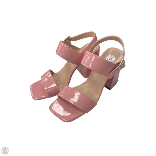 Sandals Heels Block By Clothes Mentor In Pink, Size: 8