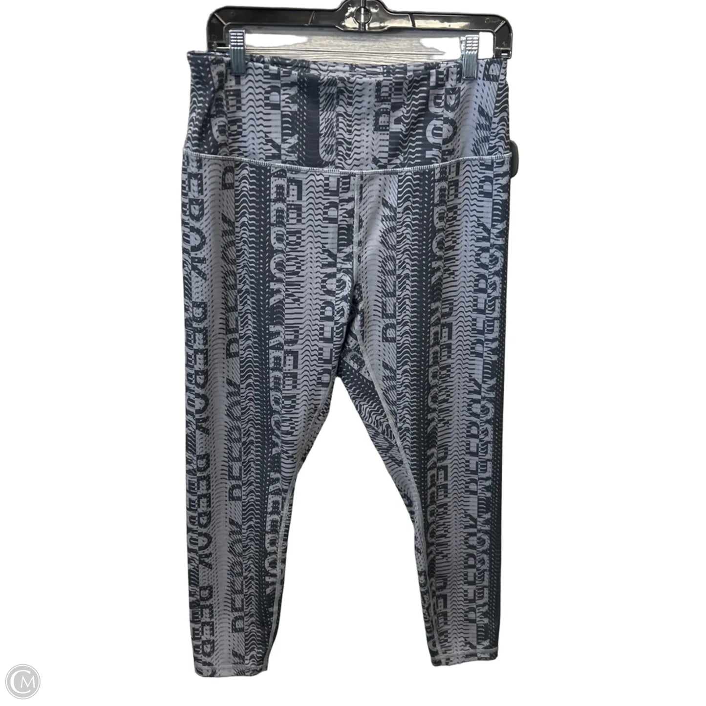 Athletic Leggings By Reebok In Grey, Size: L