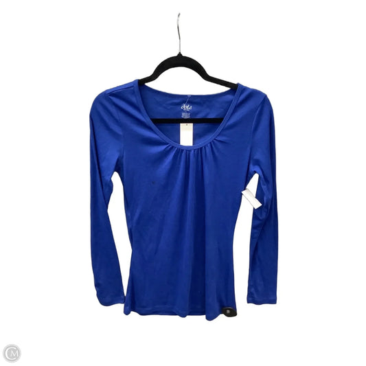 Top Long Sleeve Basic By Dots In Blue, Size: L