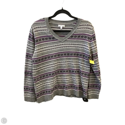 Top Long Sleeve By Croft And Barrow In Grey, Size: L