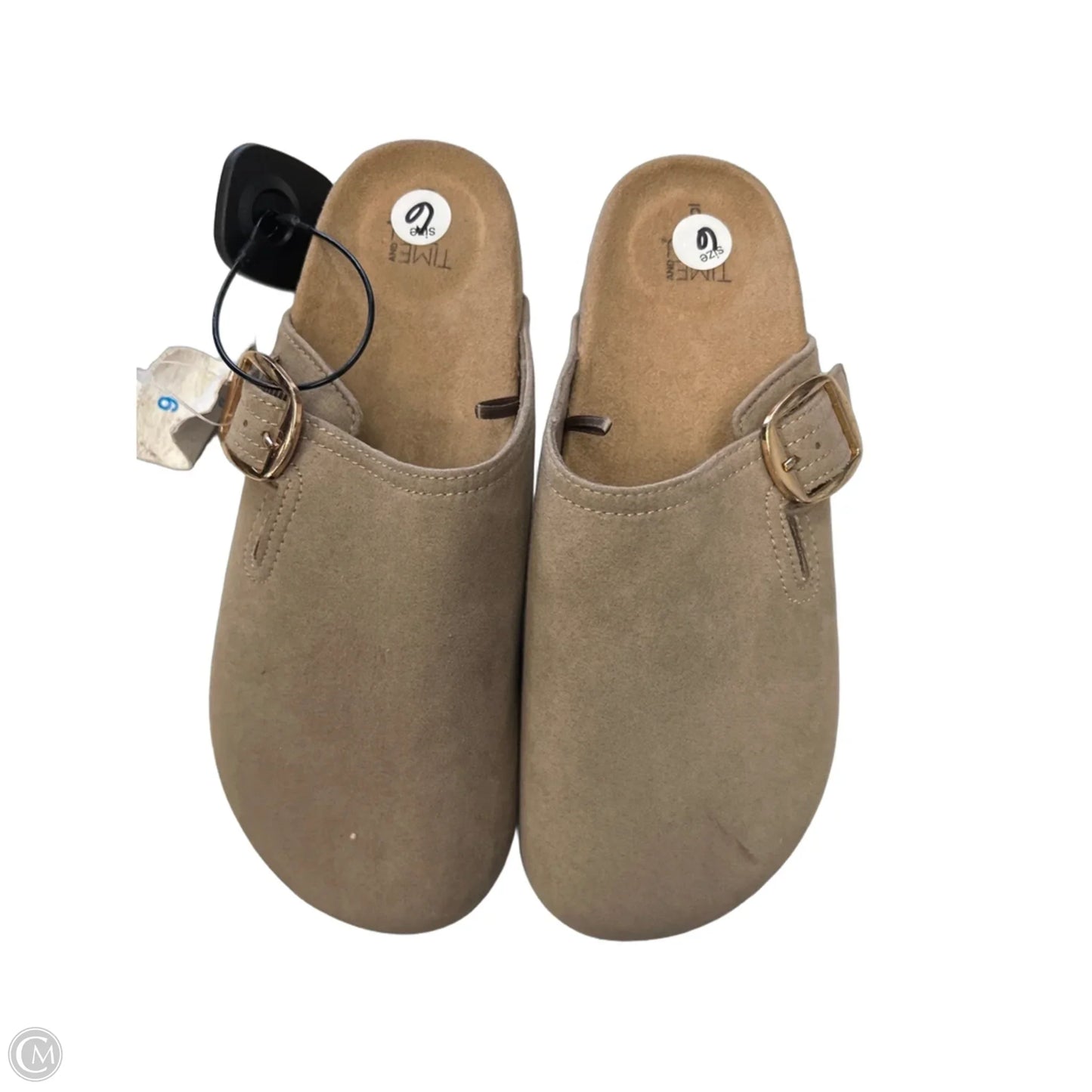 Sandals Flats By Time And Tru In Tan, Size: 6