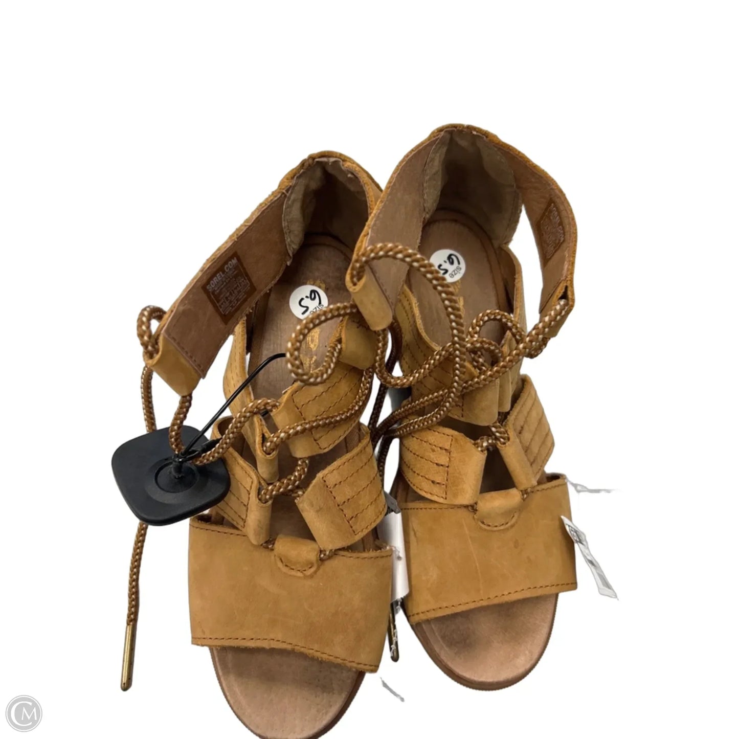 Sandals Heels Wedge By Sorel In Brown, Size: 6.5