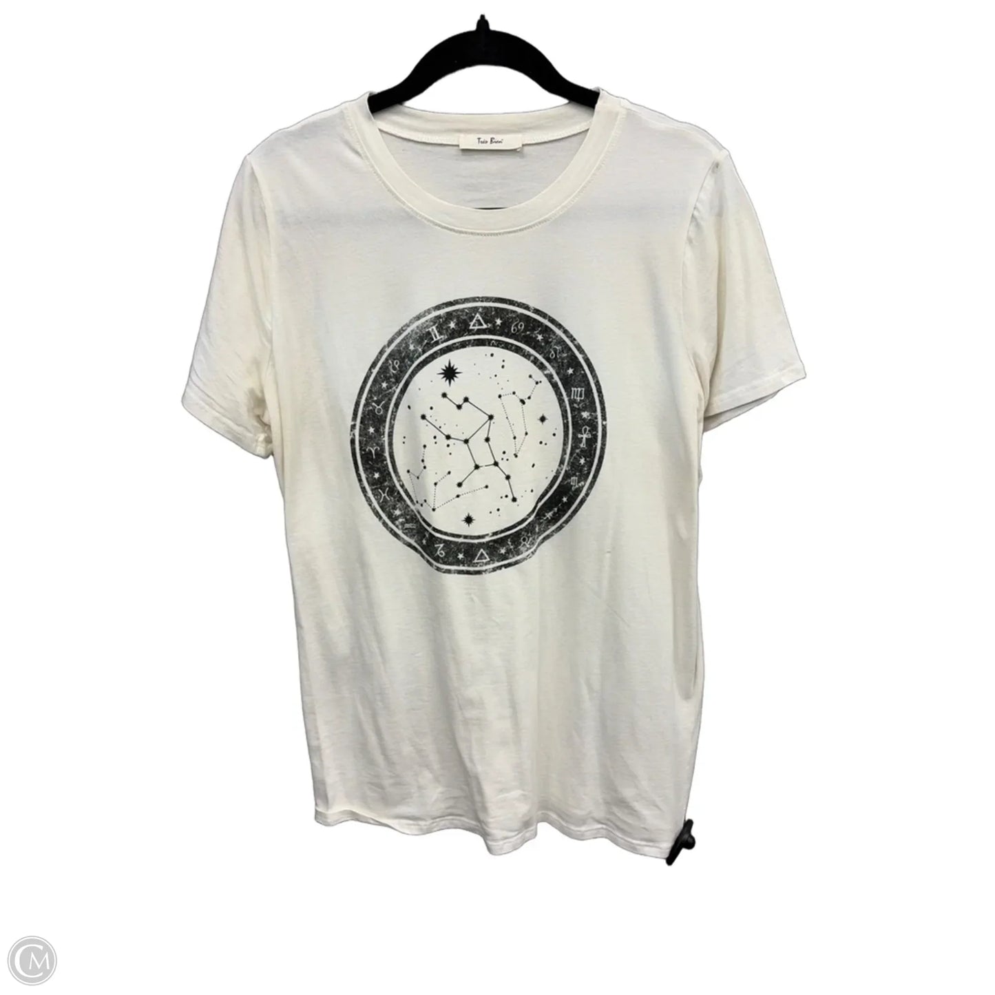 Top Short Sleeve By Tres Bien In Cream, Size: L