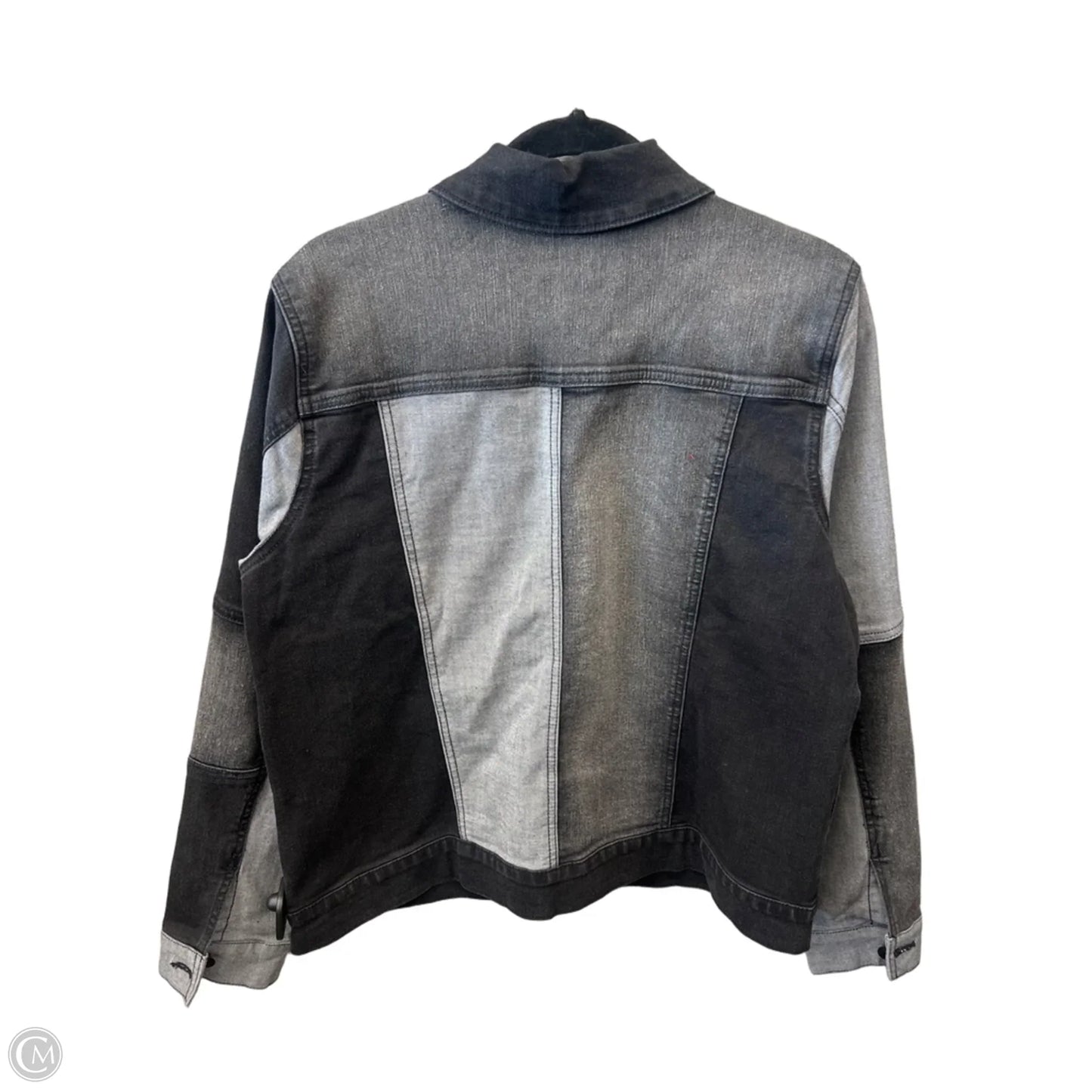 Jacket Denim By Logo In Black Denim, Size: Xl