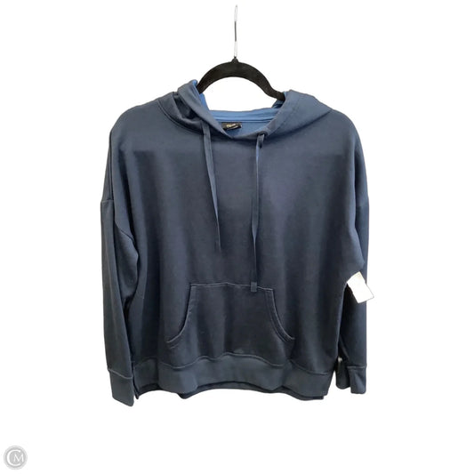 Athletic Top Long Sleeve Hoodie By Athletic Works In Navy, Size: L