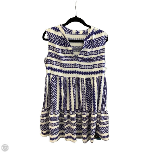 Dress Casual Midi By Cupshe In Blue & White, Size: M