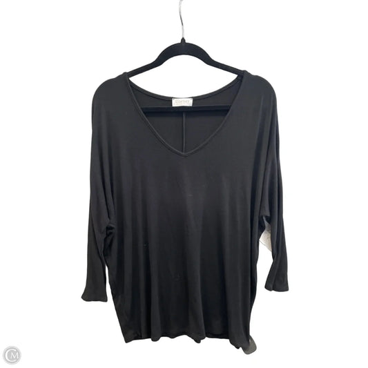 Top 3/4 Sleeve Basic By Clothes Mentor In Black, Size: M