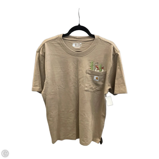 Top Short Sleeve By Carhartt In Brown, Size: S