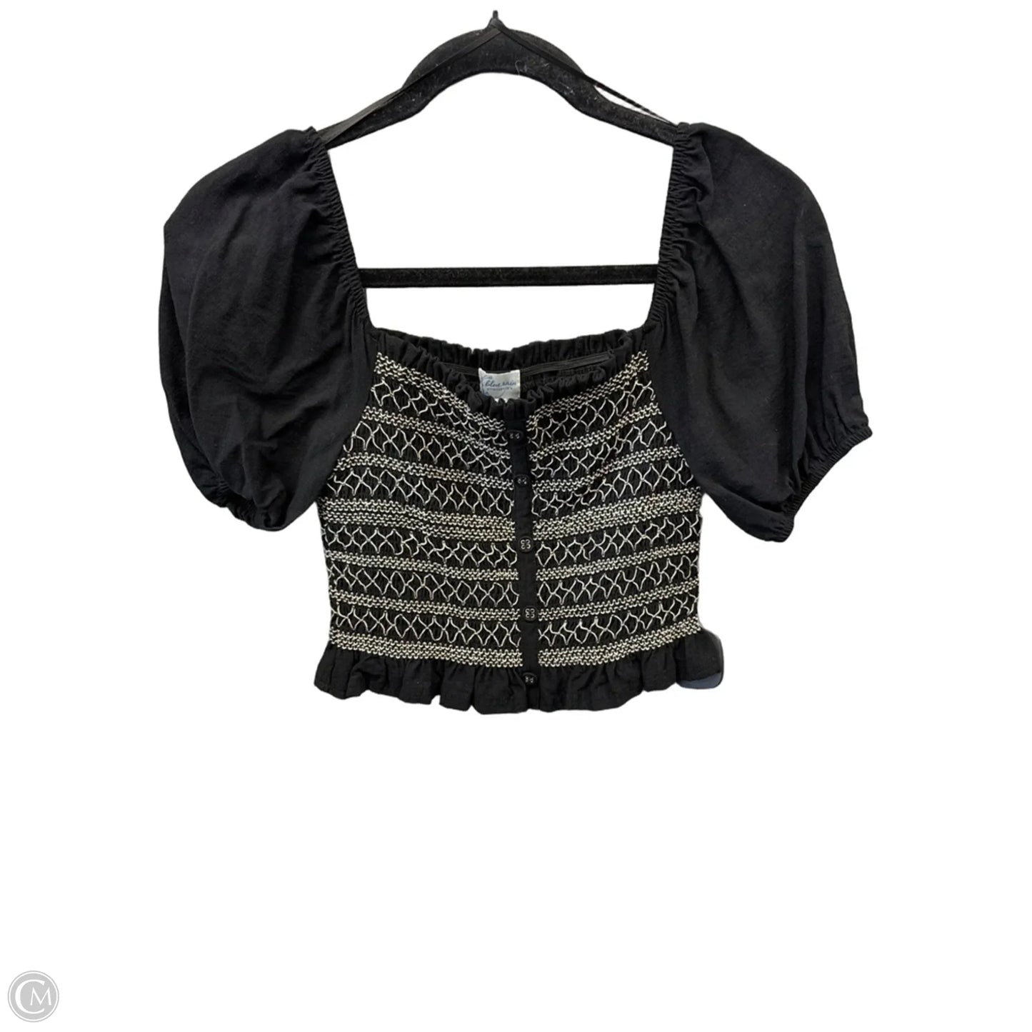 Top Short Sleeve By Blue Rain In Black, Size: M