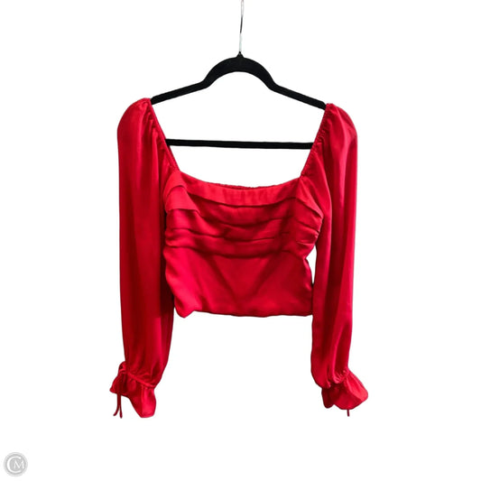 Blouse Long Sleeve By Francesca’s In Red, Size: S