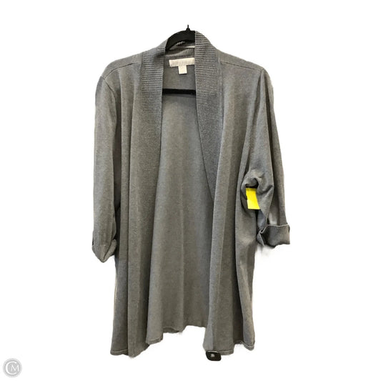 Cardigan By Laura Ashley In Grey, Size: 2x