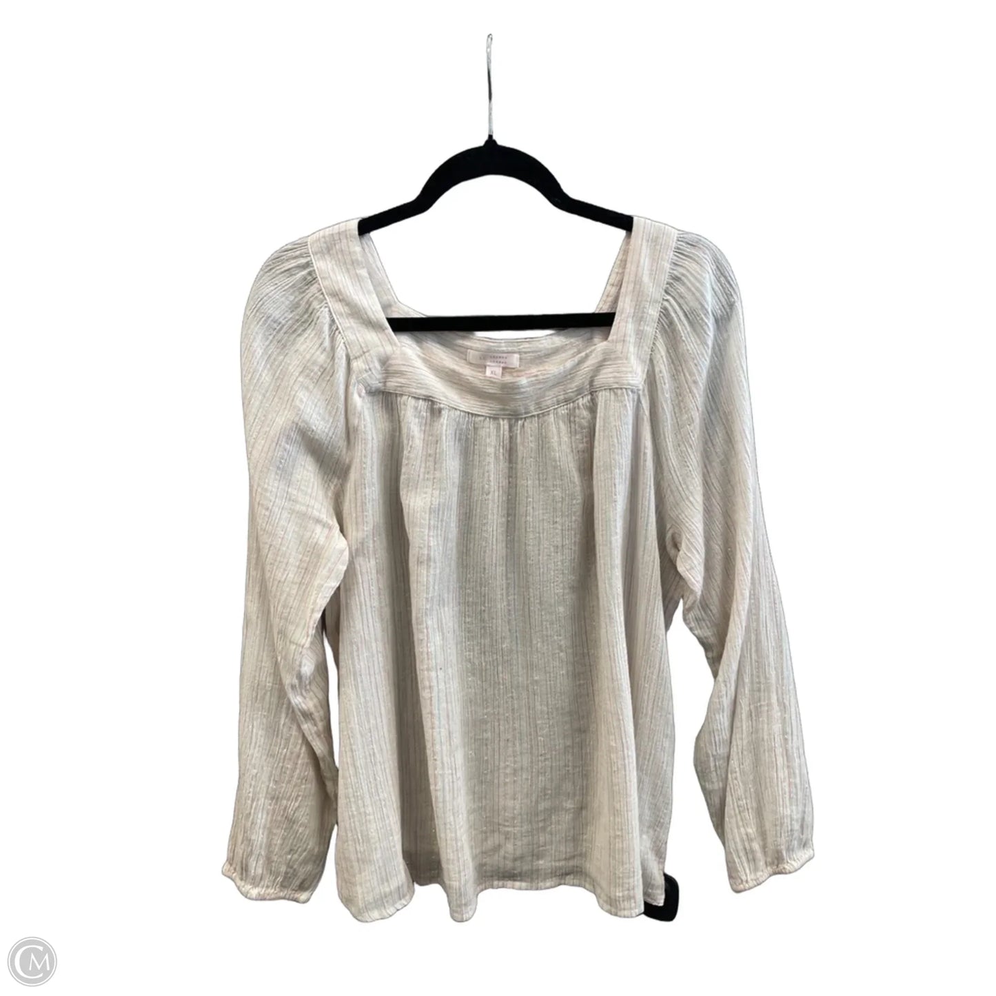 Top Long Sleeve By Lc Lauren Conrad In Cream, Size: Xl