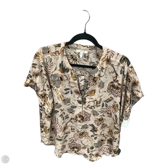 Blouse Short Sleeve By Maurices In Floral Print, Size: Xl
