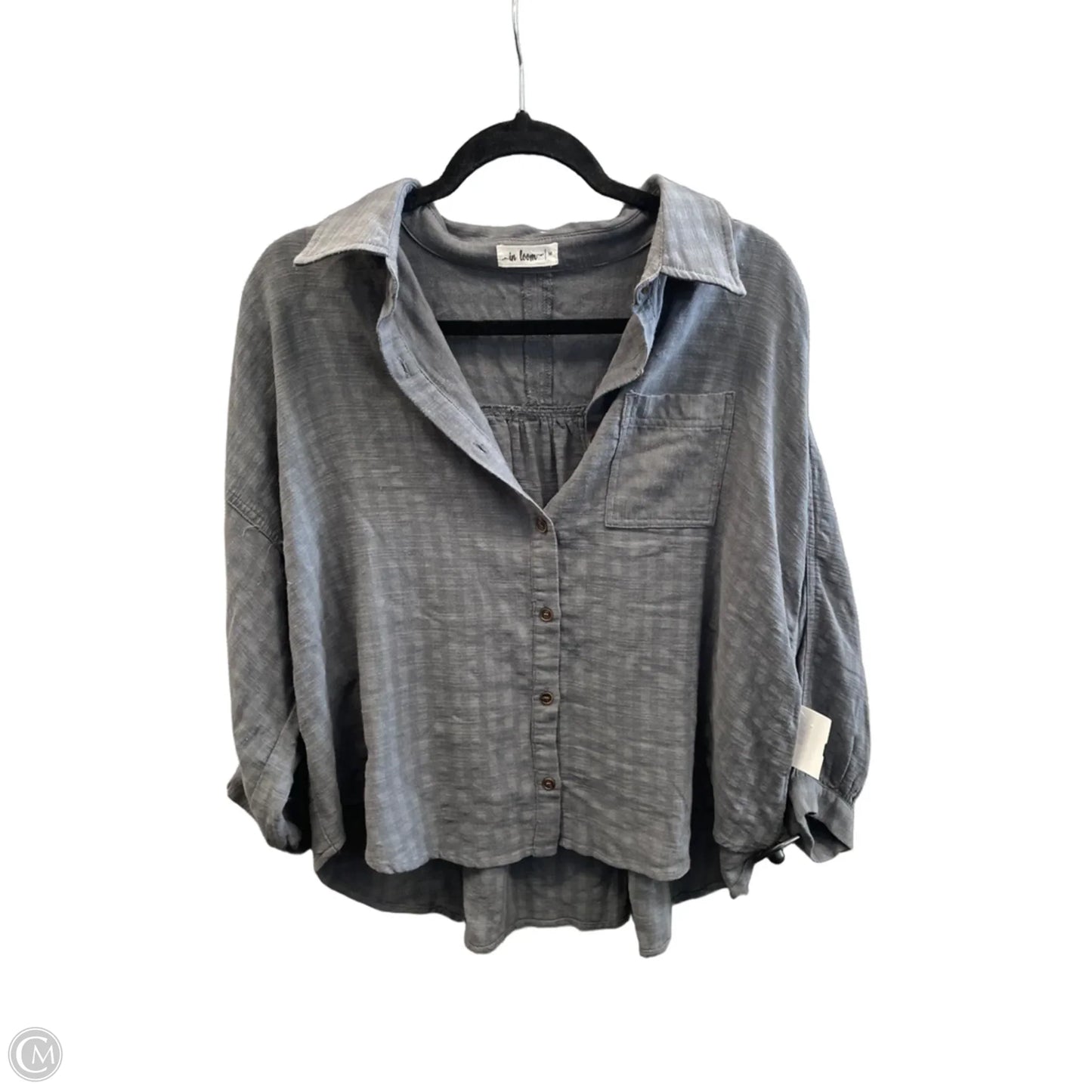 Top Long Sleeve By In Loom In Grey, Size: M