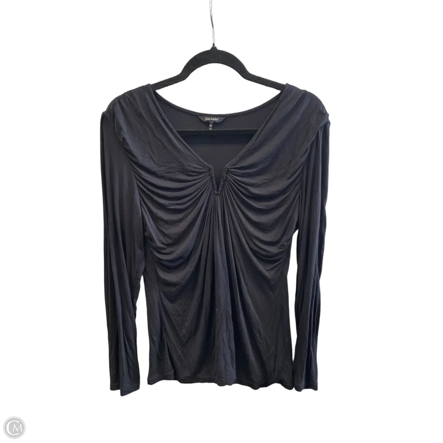 Top Long Sleeve By Daisy Fuentes In Black, Size: M
