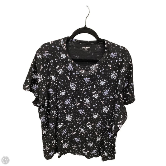Top Short Sleeve By Old Navy In Geometric Pattern, Size: Xxl