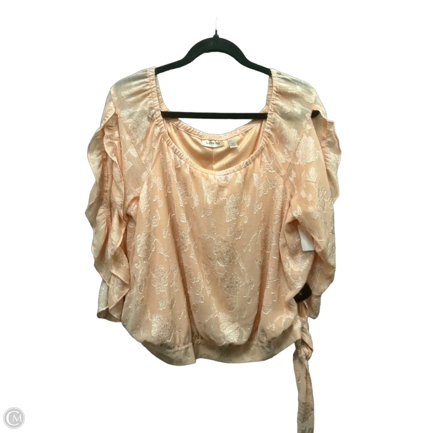 Blouse 3/4 Sleeve By Willow & Root In Pink, Size: Xl