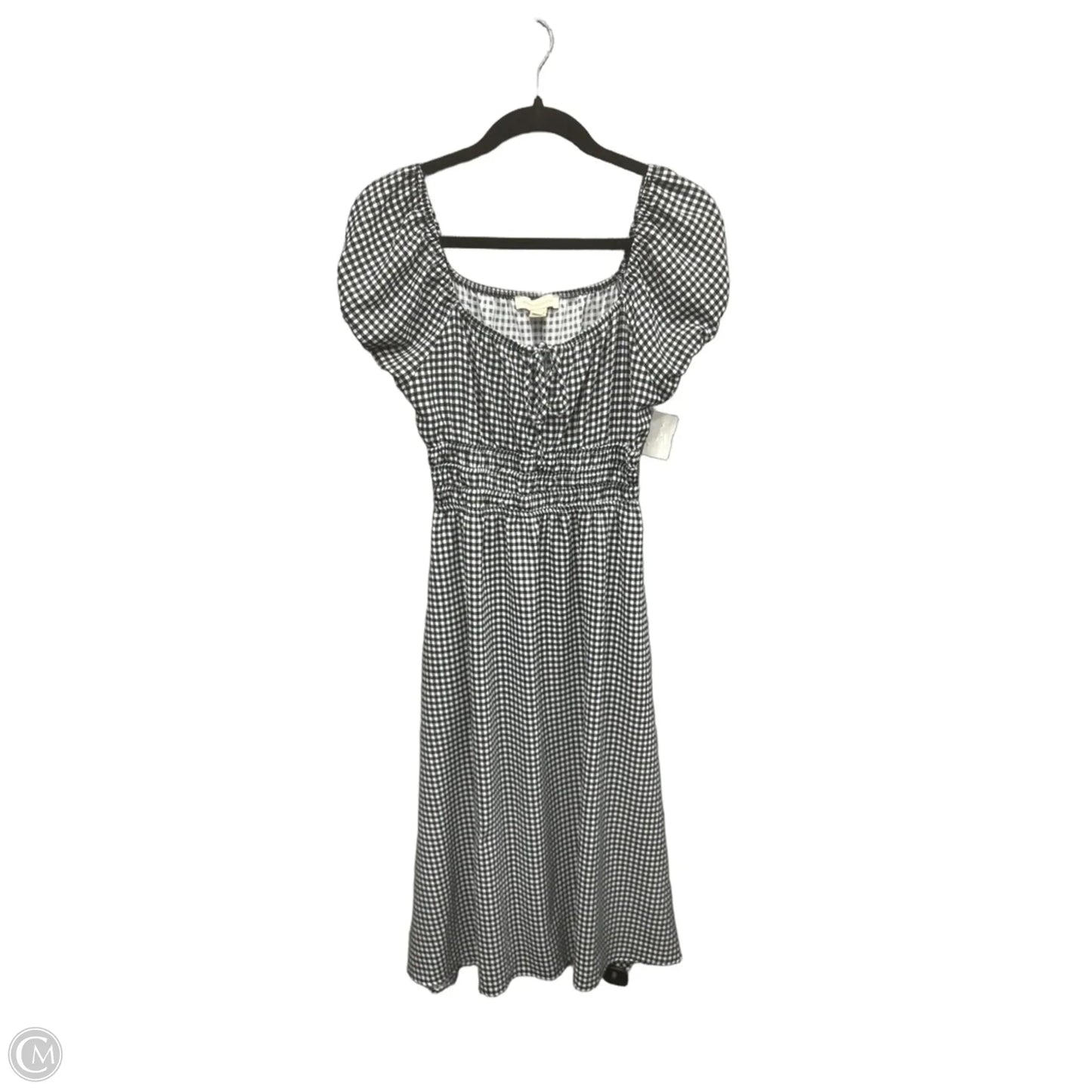 Dress Casual Midi By Monteau In Plaid Pattern, Size: S
