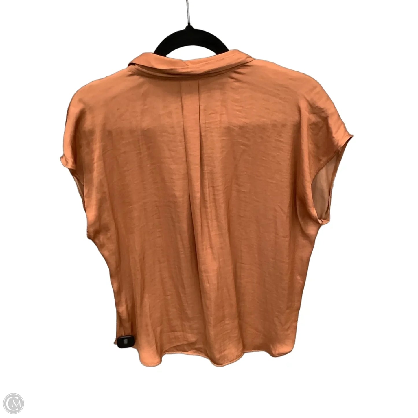 Blouse Short Sleeve By Nine West In Orange, Size: L