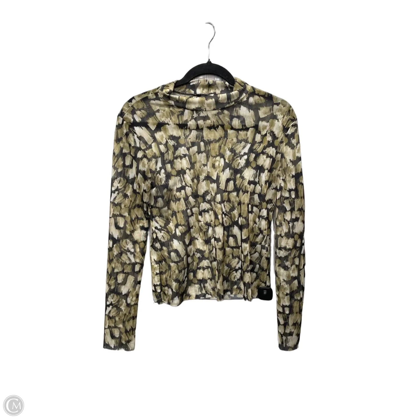Top Long Sleeve By Zara In Green, Size: L