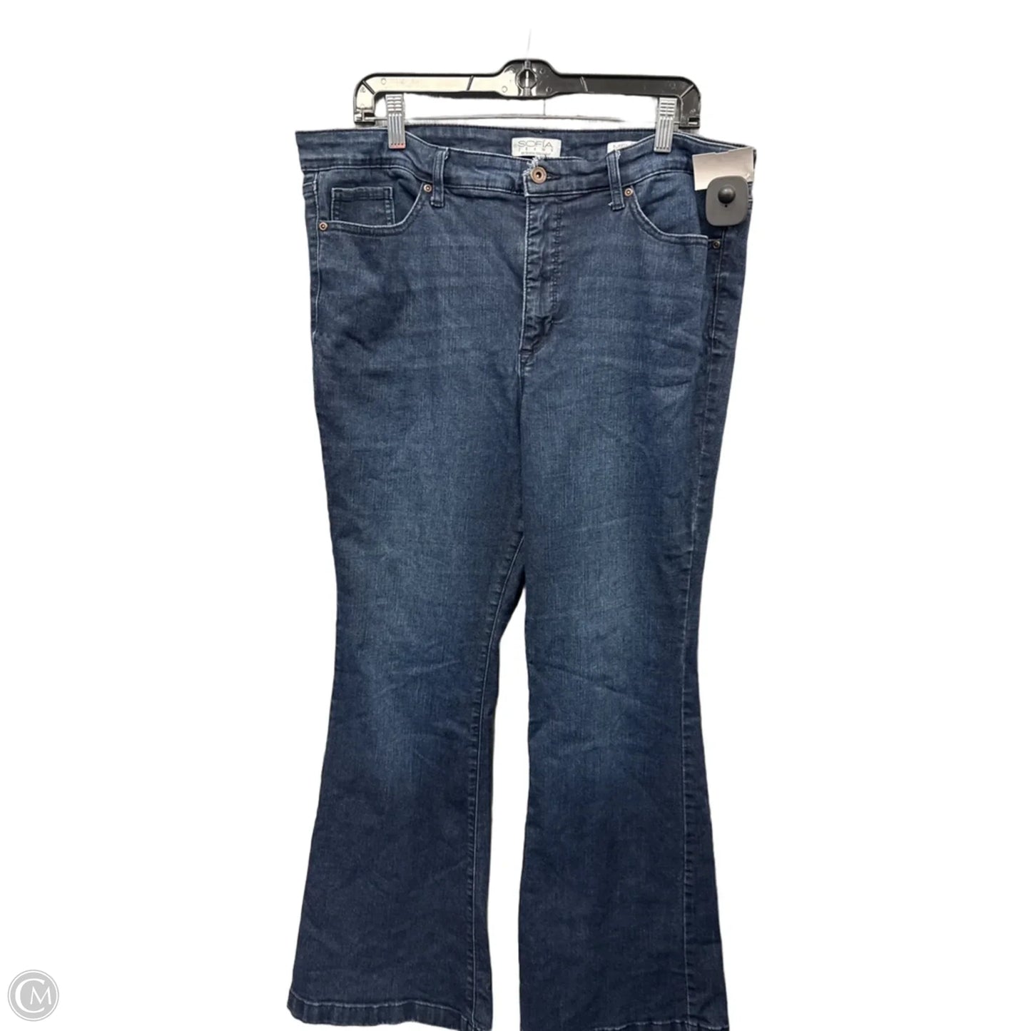 Jeans Flared By Sofia By Sofia Vergara In Blue Denim, Size: 18