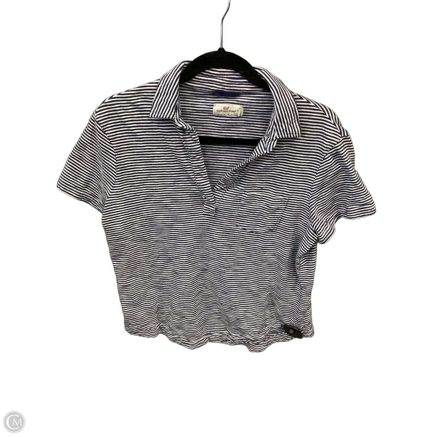 Top Short Sleeve By Vineyard Vines In Striped Pattern, Size: M