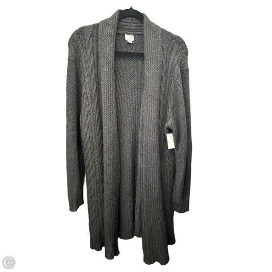 Sweater Cardigan By A New Day In Grey, Size: Xxl
