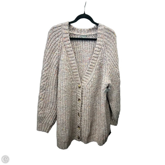 Sweater Cardigan By Falls Creek In Pink, Size: 1x