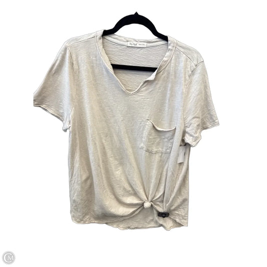 Top Short Sleeve By Rae Mode In Tan, Size: Xl