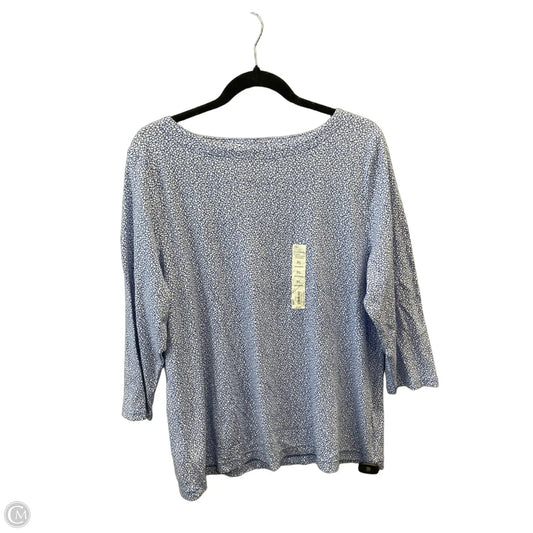 Top 3/4 Sleeve By Croft And Barrow In Blue, Size: Xl