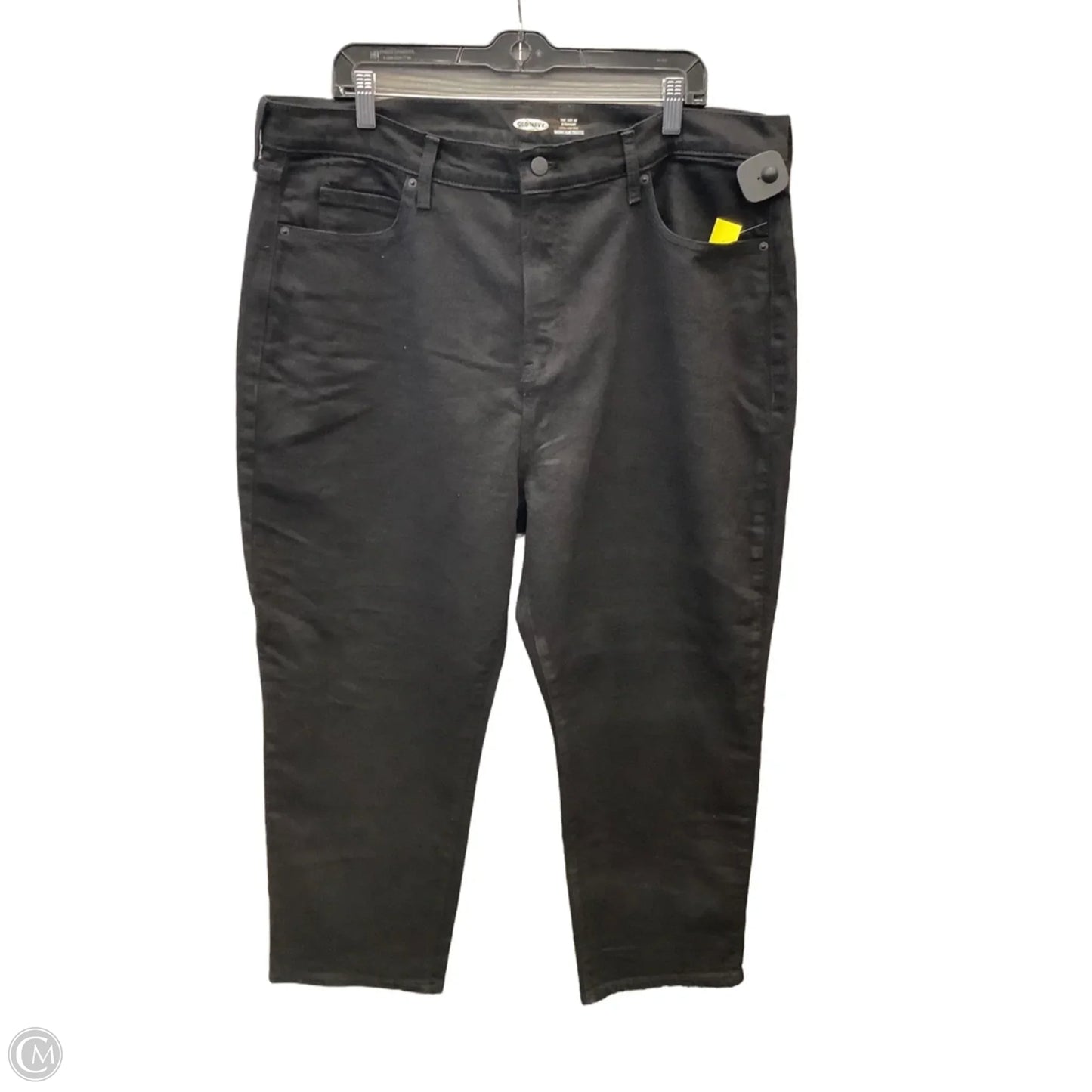 Jeans Straight By Old Navy In Black Denim, Size: 18