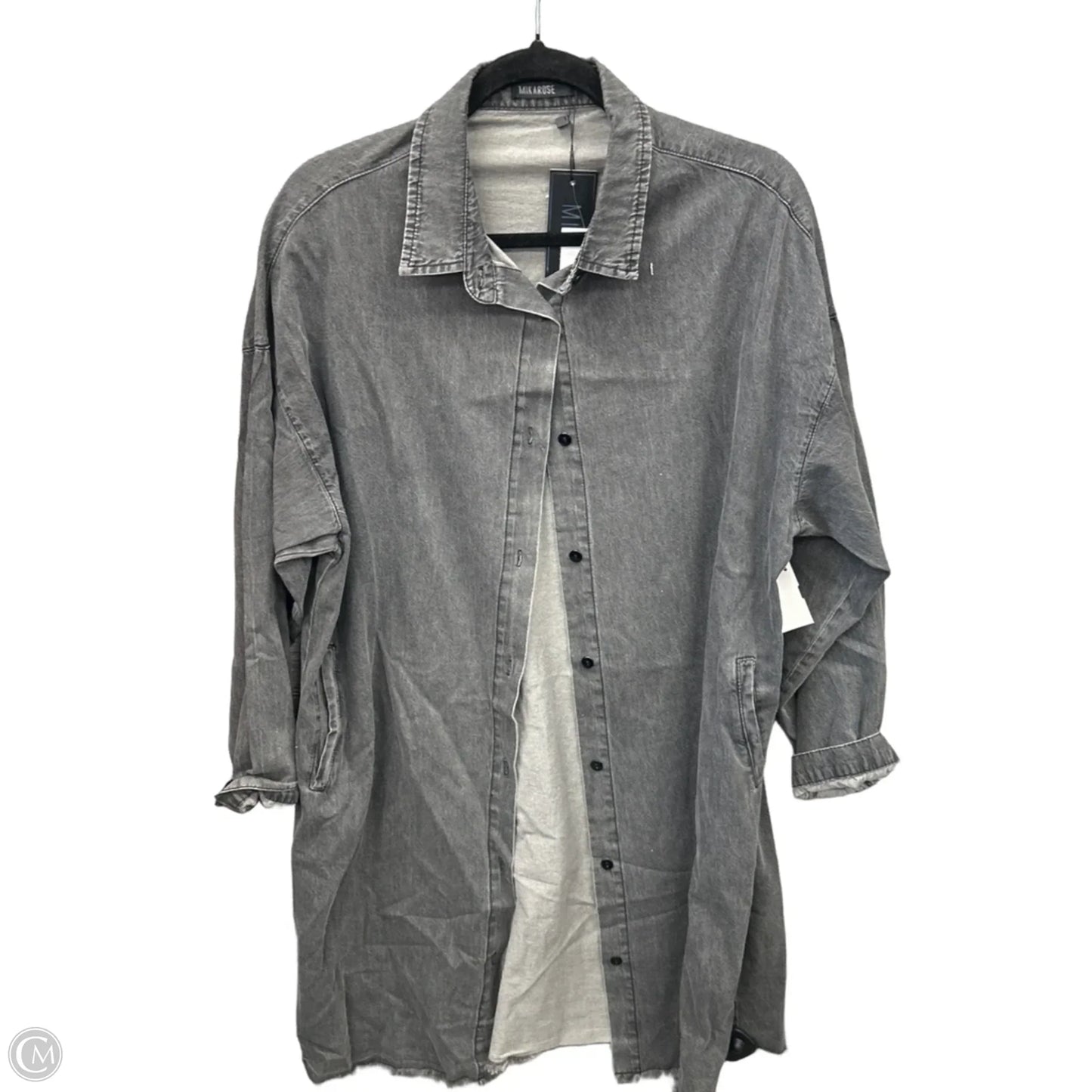 Dress Casual Short By Clothes Mentor In Black Denim, Size: L