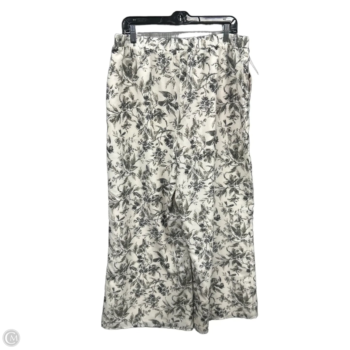Pants Wide Leg By Express In Cream & Green, Size: 12