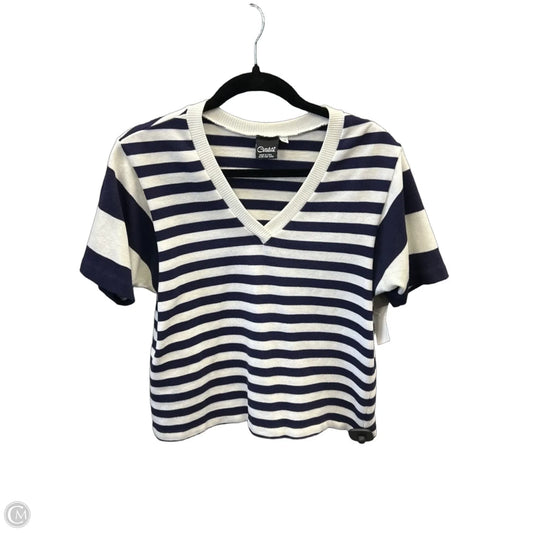 Top Short Sleeve By Catalina In Striped Pattern, Size: M