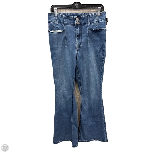 Jeans Flared By Maurices In Blue Denim, Size: 14