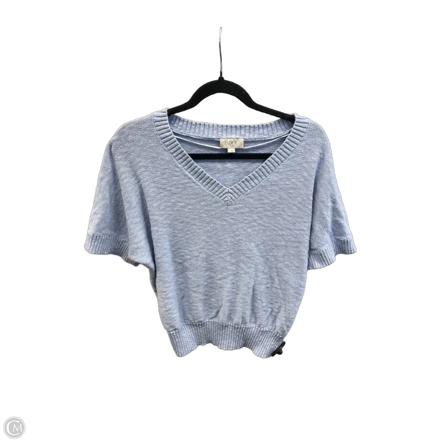 Sweater Short Sleeve By Loft In Blue, Size: L