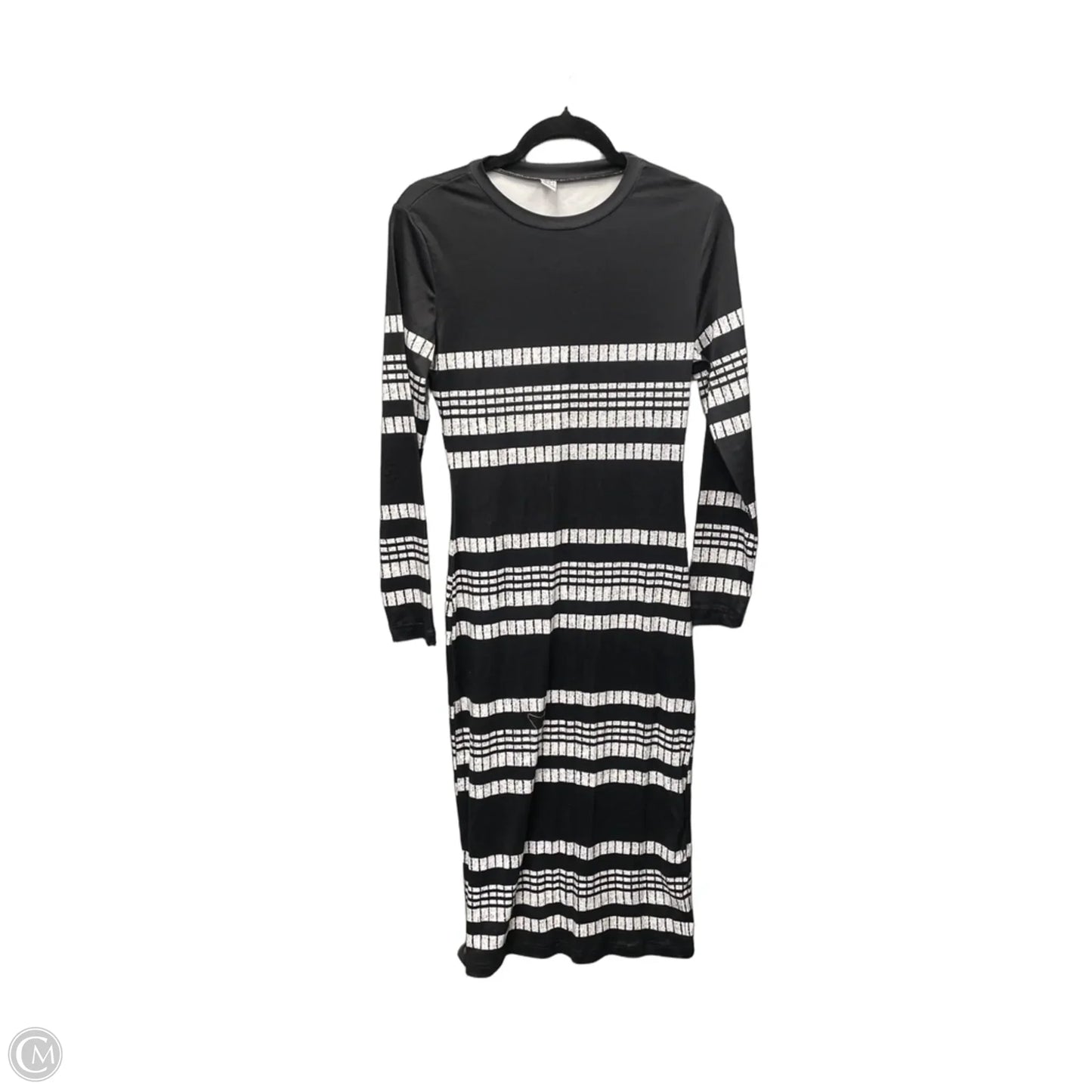 Dress Casual Midi By Clothes Mentor In Black & White, Size: S