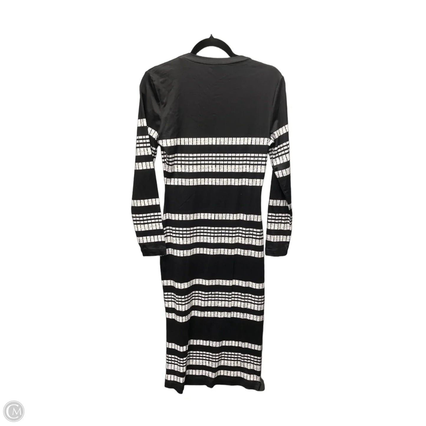 Dress Casual Midi By Clothes Mentor In Black & White, Size: S